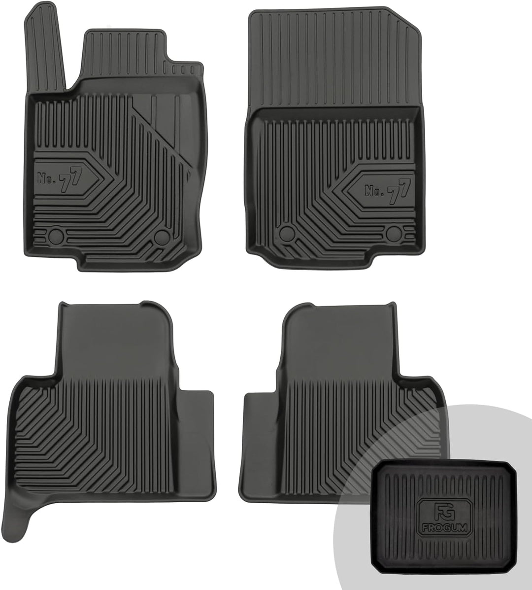 FROGUM No.77 Gummimatten Ganzjahresset von Auto Fussmatten Autofussmatten für Mercedes-Benz ML W166