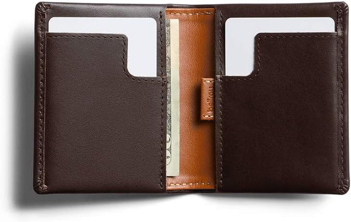Bellroy Slim Sleeve – kleine, dünne Lederbörse (max. 12 Karten Plus Scheine) Java Caramel, Java Cara