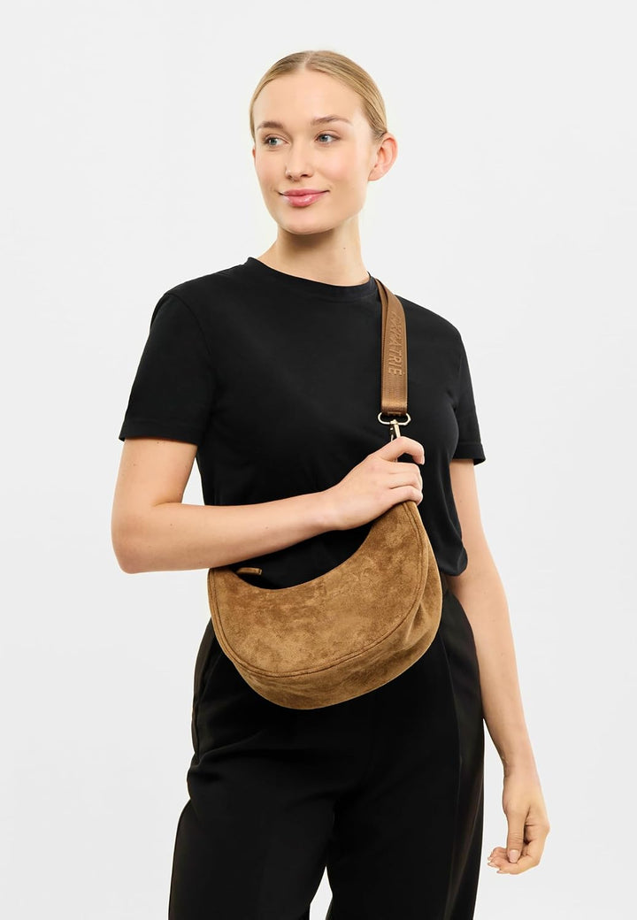 Expatrié Umhängetasche Damen - Lea Small Suede Braun, Braun