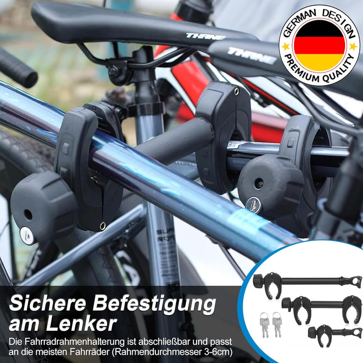 FINEW 3 Stück Rahmenhalter für Fahrradträger Anhängerkupplung, 45cm + 32cm + 25cm Universal Fahrradr