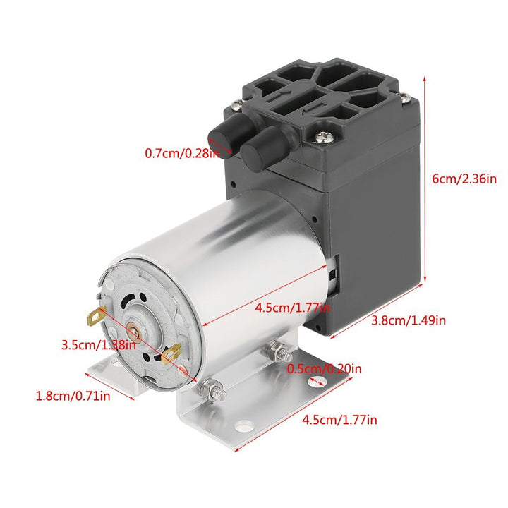 Mini Vakuumpumpe, DC 12 V 5L / min 120kpa Mikropumpe Unterdruck-Saugpumpen mit Halter zur Probenahme