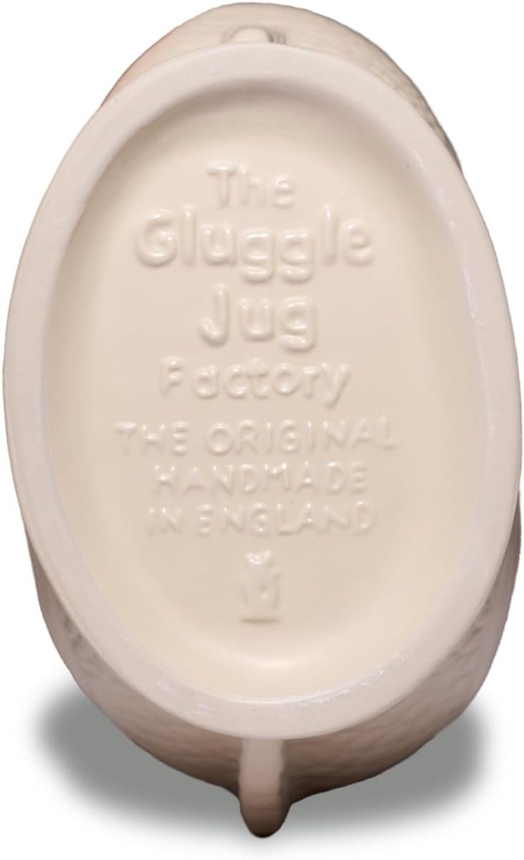 Karaffe XL Sand matt – 1,2 l – Original Gluggle Jug aus England – Wasserkrug mit Glucker-Geräusch –