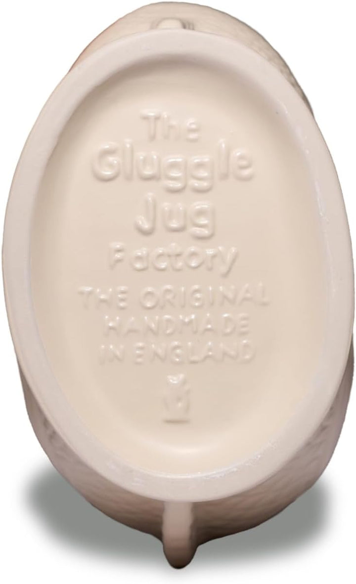 Karaffe XL Sand matt – 1,2 l – Original Gluggle Jug aus England – Wasserkrug mit Glucker-Geräusch –