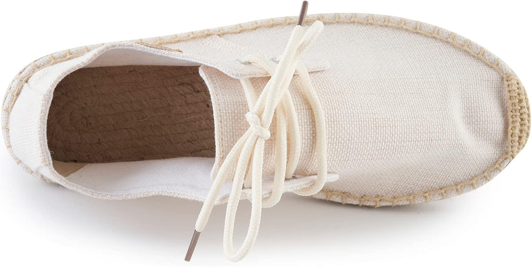 Alexis Leroy Lace Up Herren Espadrilles 42 EU Beige 22ss, 42 EU Beige 22ss