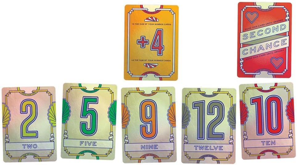 USAopoly Flip 7 Deluxe, Party-Kartenspiel, ab 8 Jahren, für 3 Spieler, über 20 Minuten Spieldauer Lu