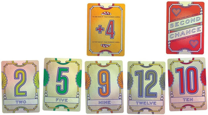 USAopoly Flip 7 Deluxe, Party-Kartenspiel, ab 8 Jahren, für 3 Spieler, über 20 Minuten Spieldauer Lu