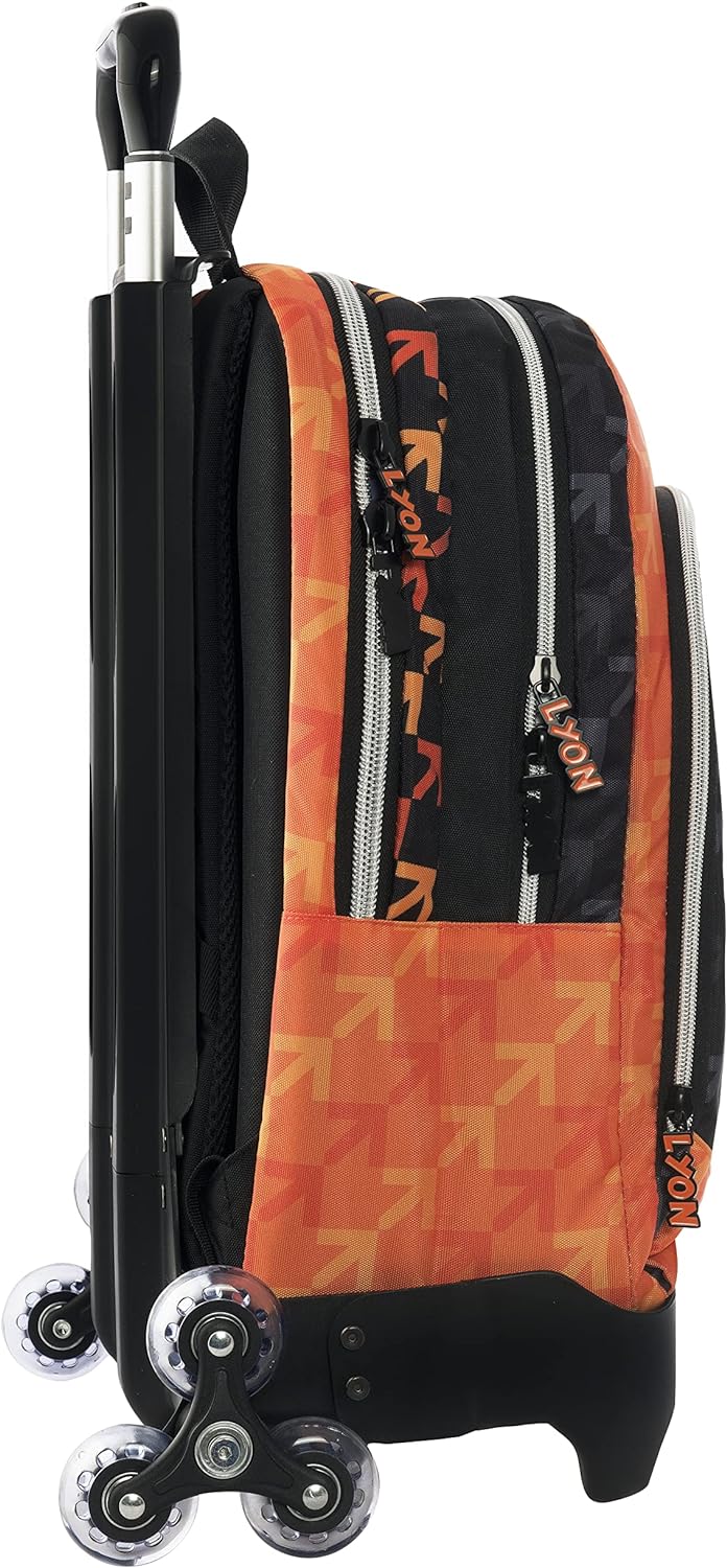 LYON GAMER Neuer Abnehmbarer Trolley organisierter Rucksack, schwarz orange, schwarz orange, lässig,