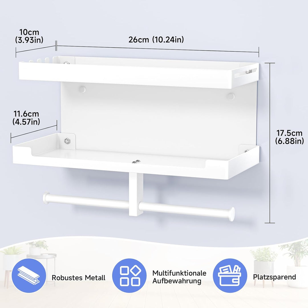 Hundegarderobe mit Ablage, Hundeleinen Halterung Wand, Schwarz Wandhalter für Hundeleine, Metall Hun