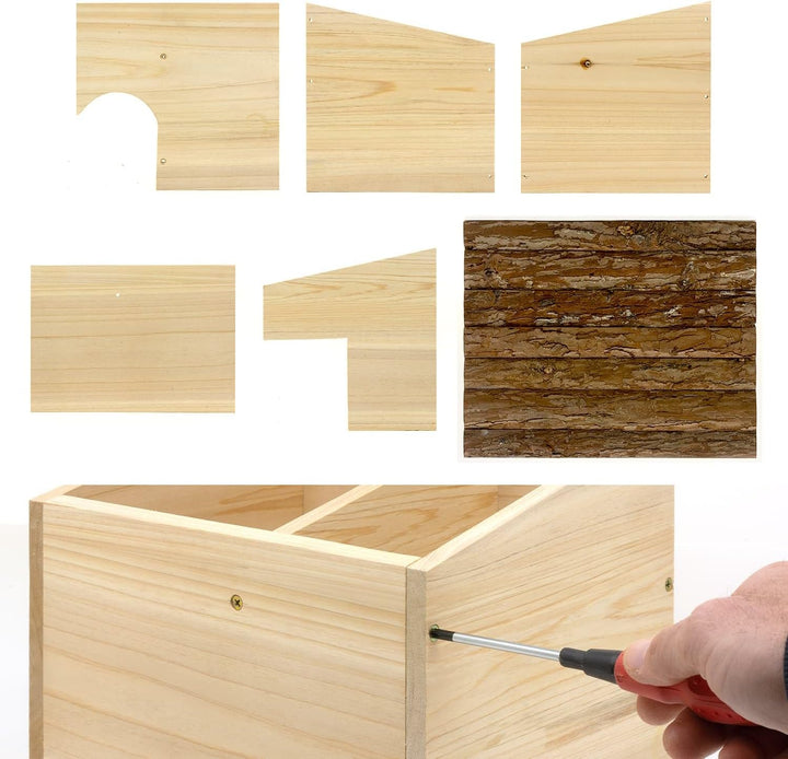 CKB LTD Bauen Sie Ihr eigenes Igelhaus aus Holz für Igel oder Meerschweinchen, Outdoor-Unterschlupf