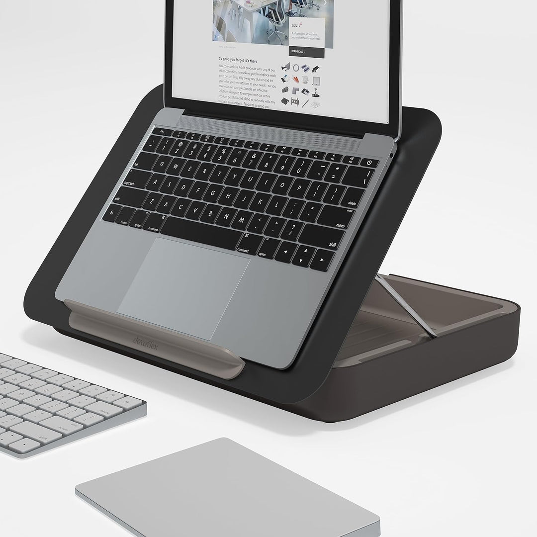 Dataflex Bento® Ergonomische Toolbox 903 Schwarz - Laptop-Ständer, Tablet-Ständer, Dokumentenhalter,