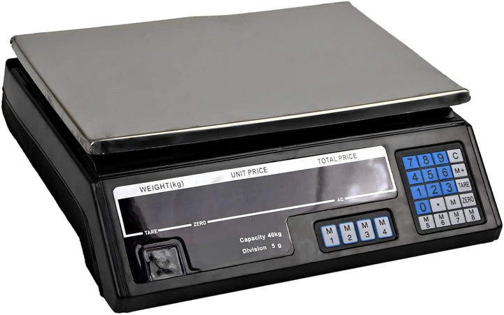 TEMPO DI SALDI Professionelle elektronische Digitalwaage von 5 g bis 40 kg mit Teilung 5 g