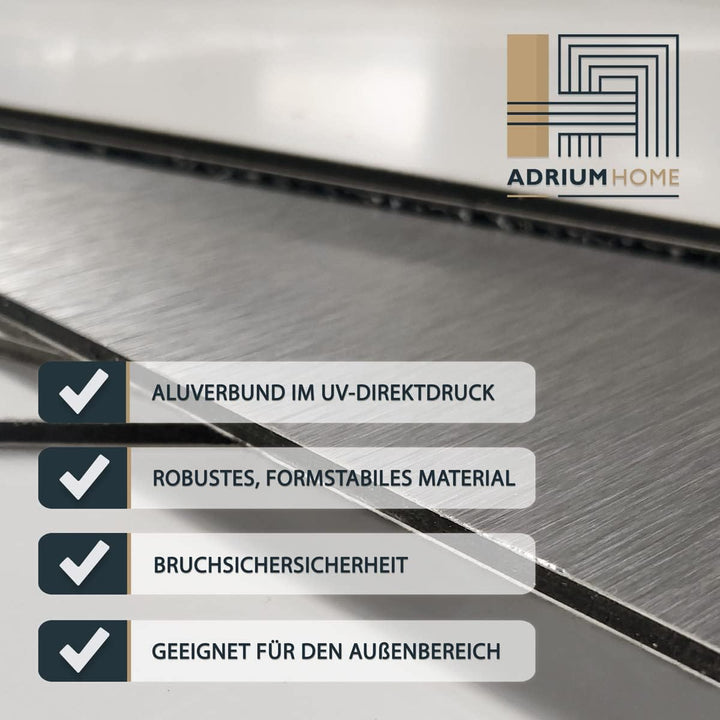adrium AluVerbund-Bild 120 x 60 cm: Malerischer Postkartenblick auf die berühmte Amalfiküste mit dem