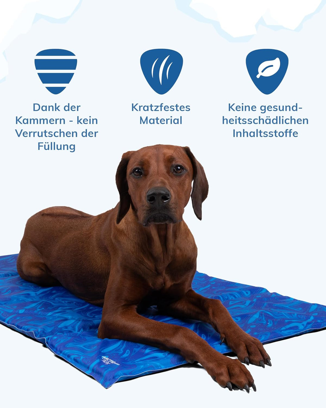 TrendPet Arctic Comfort - 20mm Premium Kühlmatte für Hunde, Hundekühlmatte, selbstkühlende Matte für
