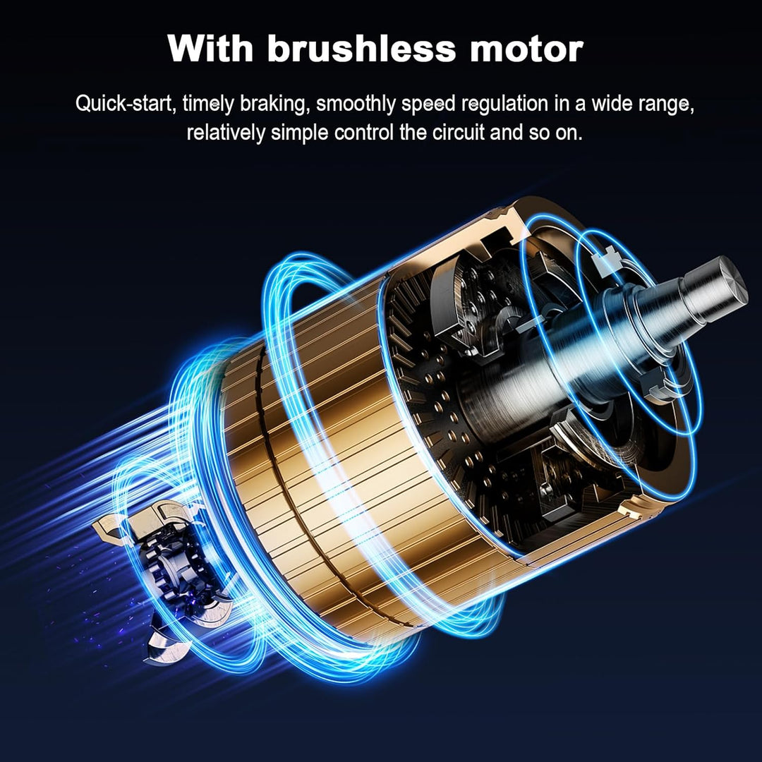 Weytoll Exzenterschleifer, Geschwindigkeit 125 mm, bürstenloser Motor 12000 U/min (für Makita-Akku 1
