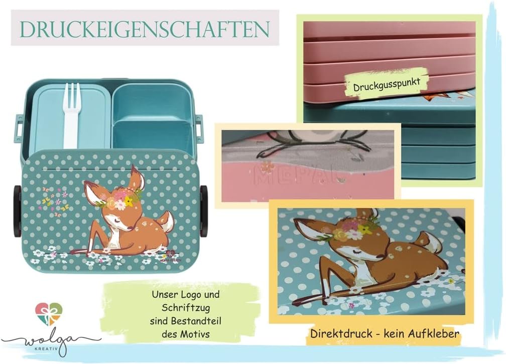 wolga-kreativ personalisierte Mepal Brotdose mit Auto Monstertrack Motiv - Lunchbox Kinder, Jausenbo
