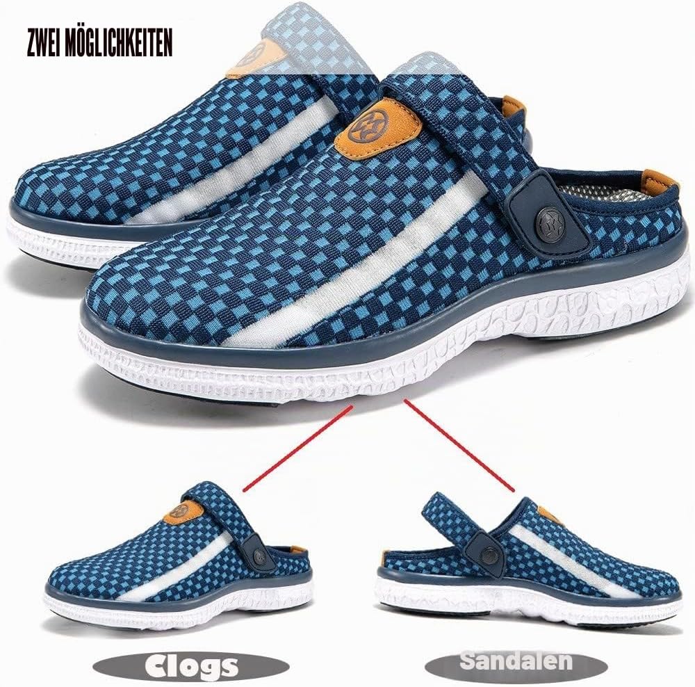 Unisex Clogs Hausschuhe Atmungsaktiv Mesh Pantoletten Sommer Beach Freizeit Schuhe rutschfest Weiche