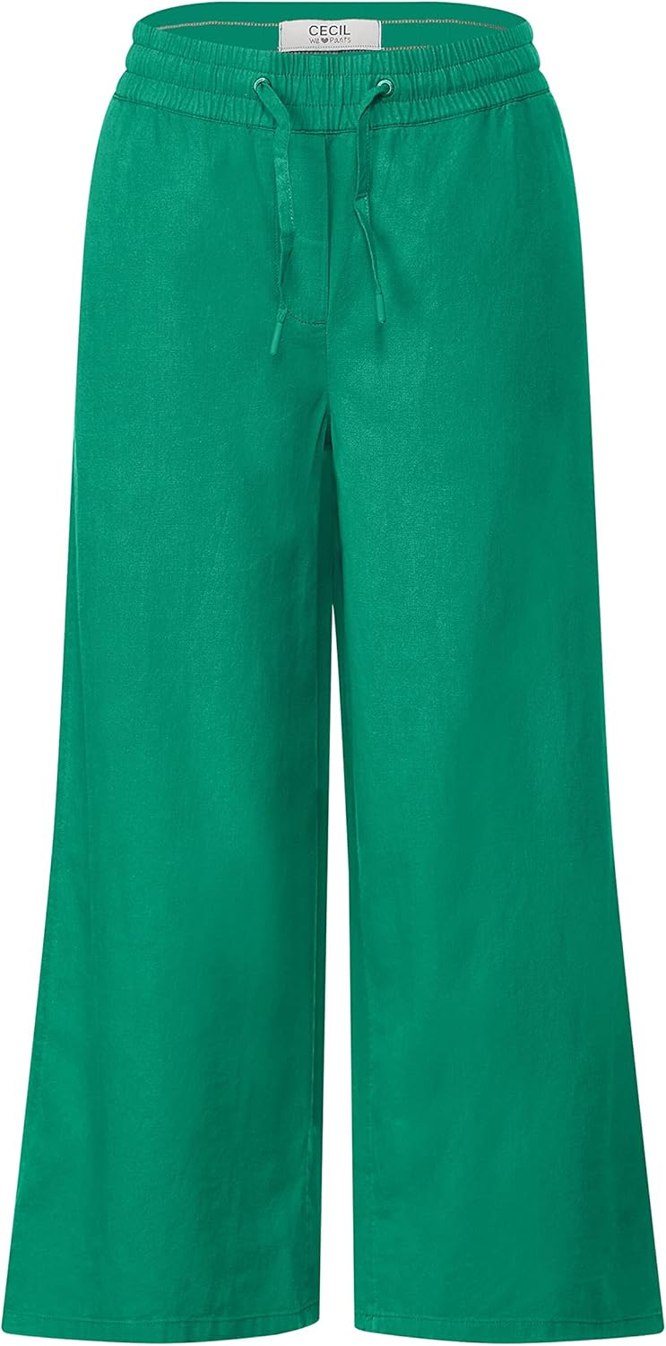 Cecil Damen Leinenhose XL / 24L Trefoil Green, XL / 24L Trefoil Green