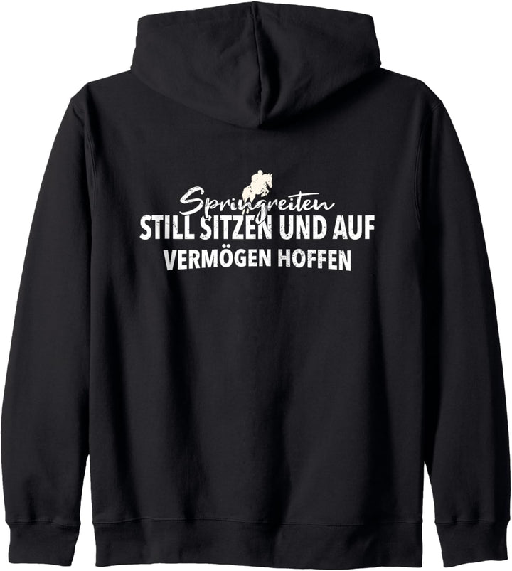 Spring Reiter Still Sitzen Und Auf Vermögen Hoffen Reit Kapuzenjacke