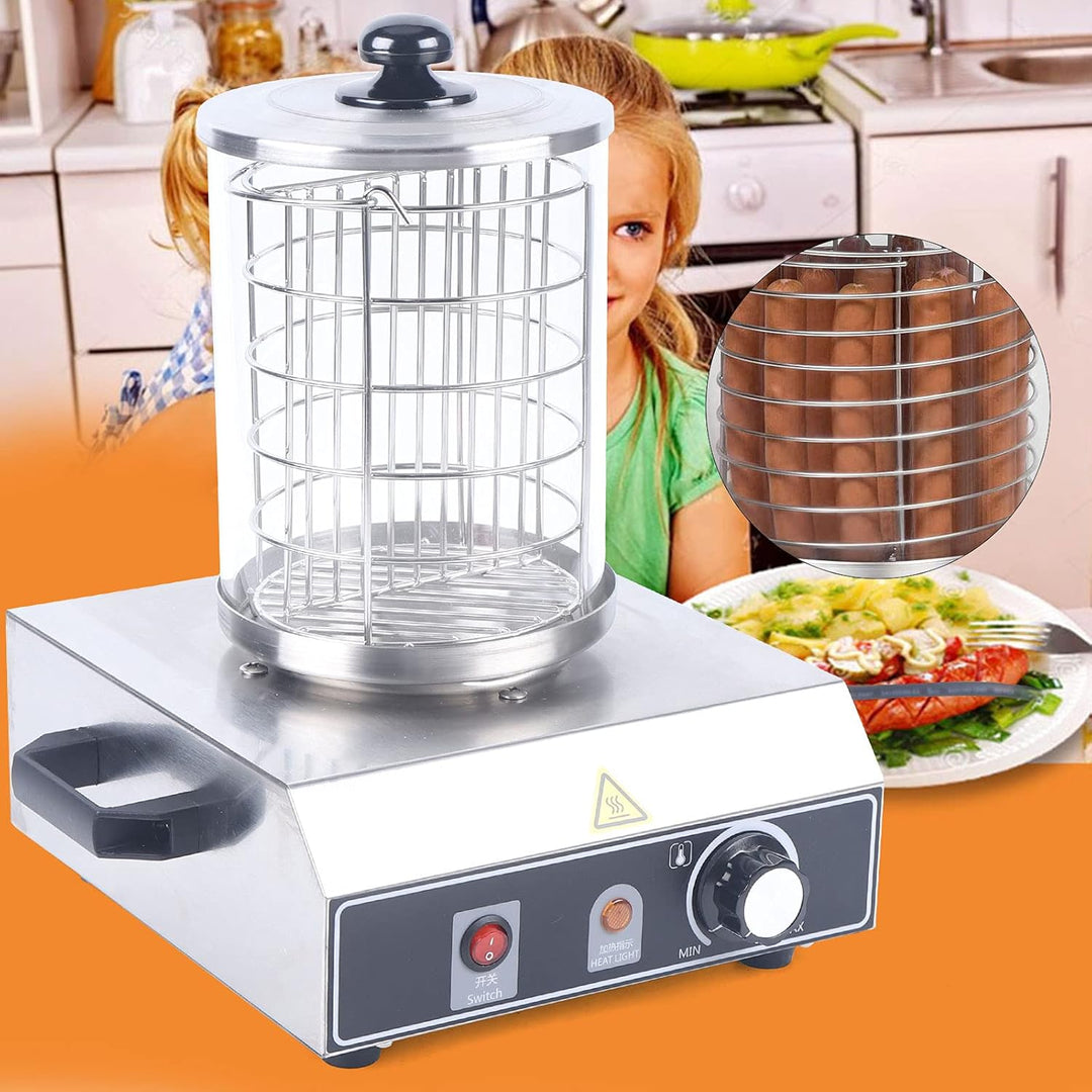 Hot Dog Gerät Wurstkocher 350 Watt Dampfbehälter für Würstchen Hot Dog Maker Erhitzer Bockwurst Hot