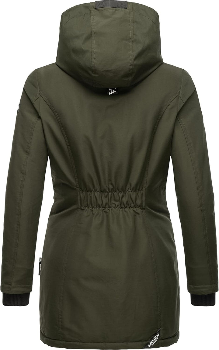 Navahoo Damen Warmer Winter Kurzmantel Blizzardstorm XS-3XL XS Olive, XS Olive
