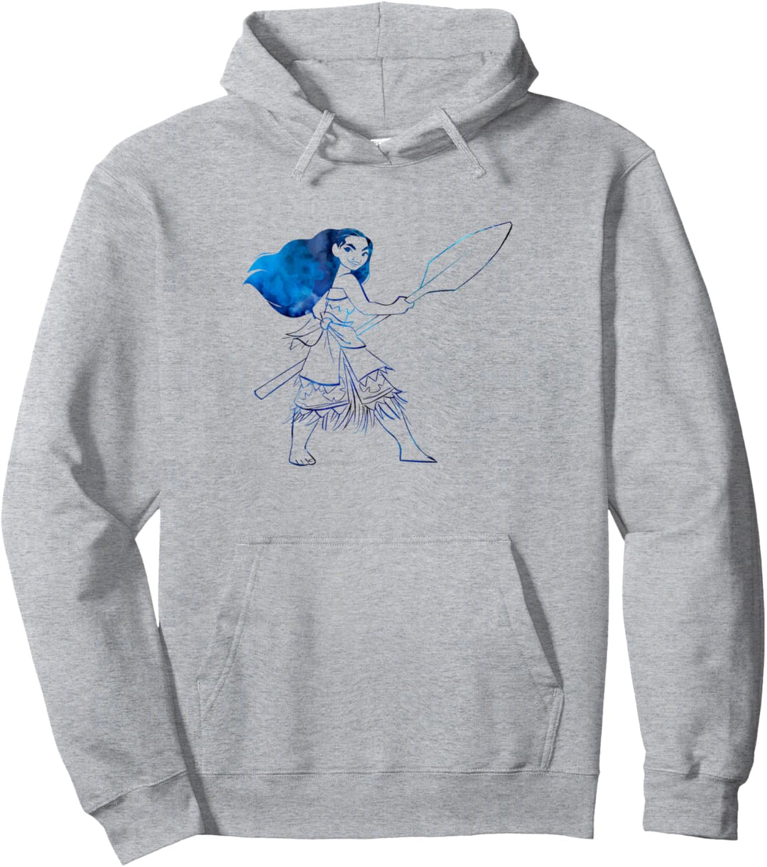 Disney Moana Watercolor Print Pullover Hoodie