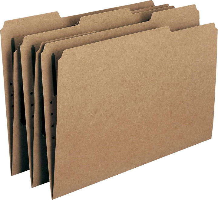 Smead Verschluss-Aktenordner, 1 Verschluss, verstärkter 1/3-Cut-Register, legale Grösse, Kraftpapier