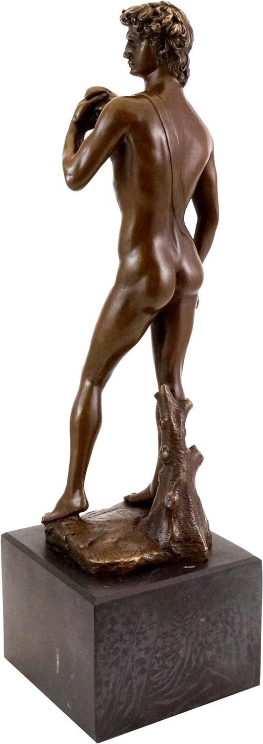Kunst & Ambiente - Bronzefigur der Hochrenaissance - David von Michelangelo - Römische Skulptur - Fl