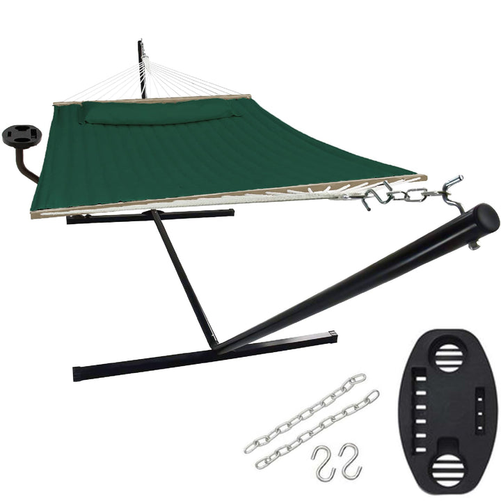 VITA5 Hängematte mit Gestell und Tisch - Hängematte Outdoor für den Garten, Pool & Balkon - Grosszüg