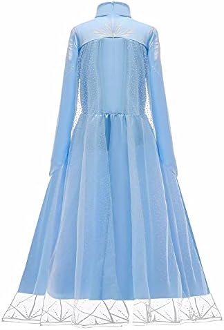 Timesun ELSA Mädchen Prinzessin Elsa Kleid Kostüm Karneval Cosplay Eisprinzessin Set aus Diadem, Han