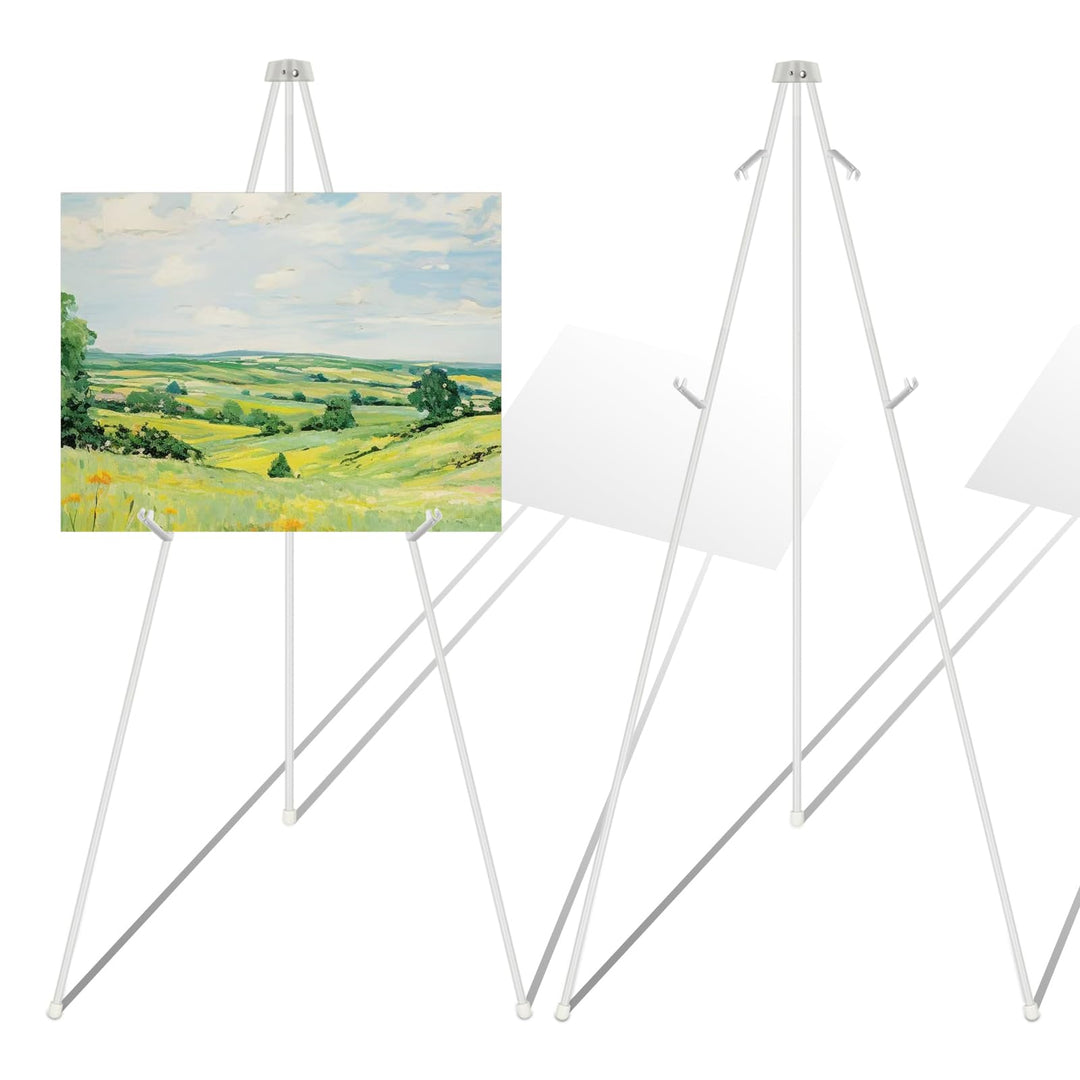 2er-Set Staffelei Stand, 160 cm Höhe Metall Poster Staffelei, Verstellbares Stativ Tisch Kunst Leinw