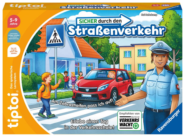 Ravensburger tiptoi Spiel 00173 - Sicher durch den Strassenverkehr - Lernspiel ab 5 Jahren, lehrreic