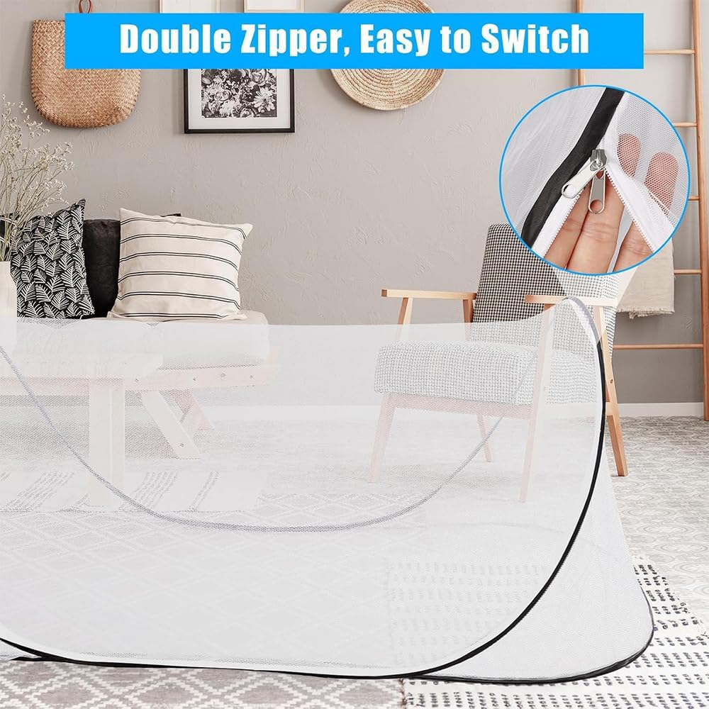 Moskitonetz Pop Up 200 x 80 x 56 cm, Faltbares Moskitonetz, Moskitonetz Reise Pop Up, Tragbares Camp