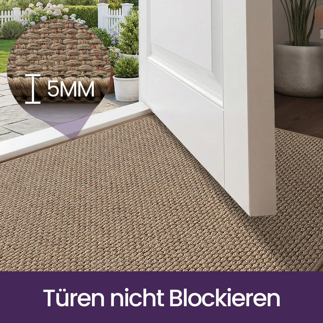 DEXI Schmutzfangmatte Innen 90 x 140 cm, rutschfest Fussmatte waschbar, absorbierend Fussmatte, Dünn