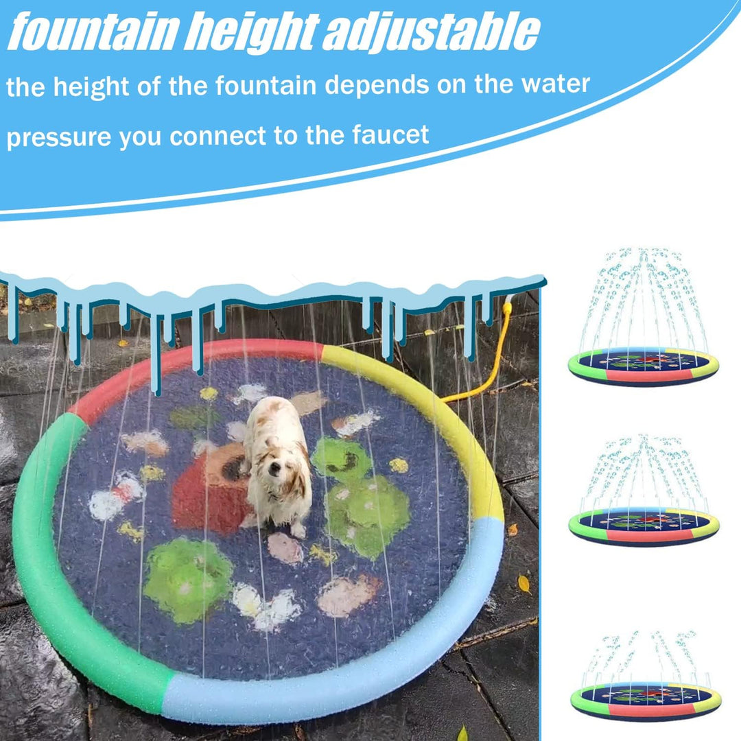 Hundepool,Planschbecken für Hunde,Sommer Outdoor Garten Spielmatte Planschbecken Wasserspielzeug,170