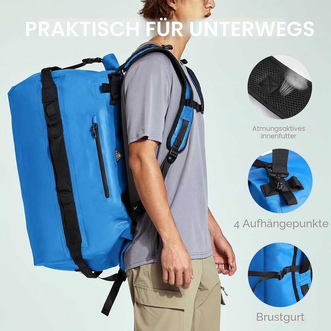 Haimont wasserdichter Rucksack, vielseitig wasserdicht Tasche, Dry Bag komfortabel, RollTop, Strand,