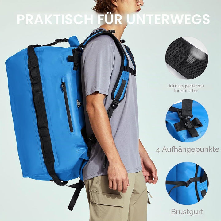 Haimont wasserdichter Rucksack, vielseitig wasserdicht Tasche, Dry Bag komfortabel, RollTop, Strand,