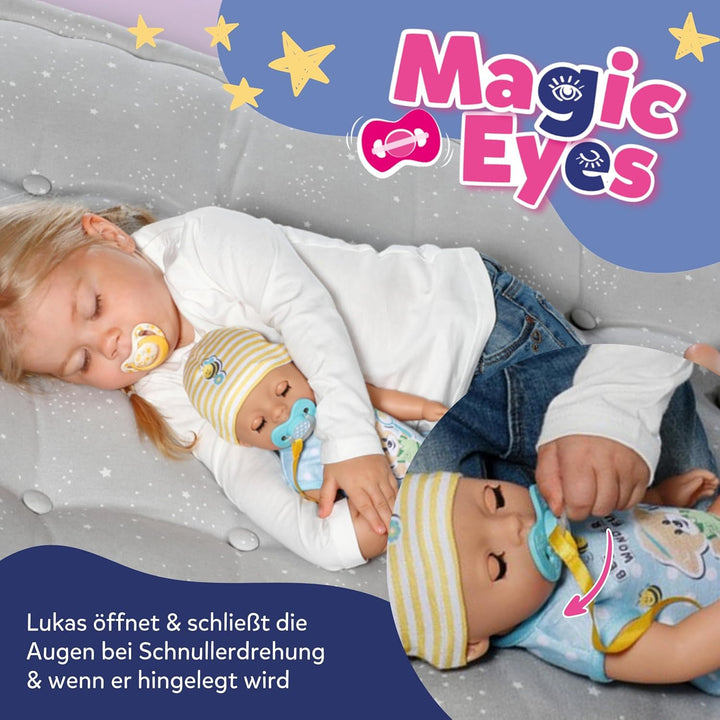 BABY born Lukas (Little Baby Boy) - 36 cm grosse Babypuppe - 7 Funktionen inkl. Accessoires & Stramp