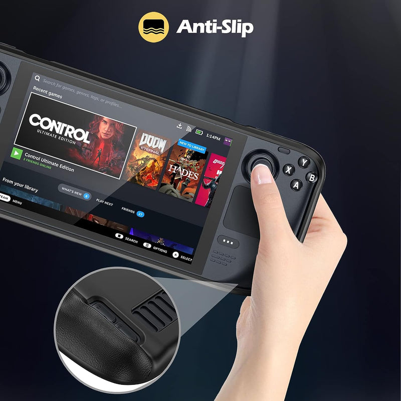 ProCase Hülle für Steam Deck, Flip Cover Kompatibel mit 7 Zoll Valve Steam Deck Case Schutzhülle Mag