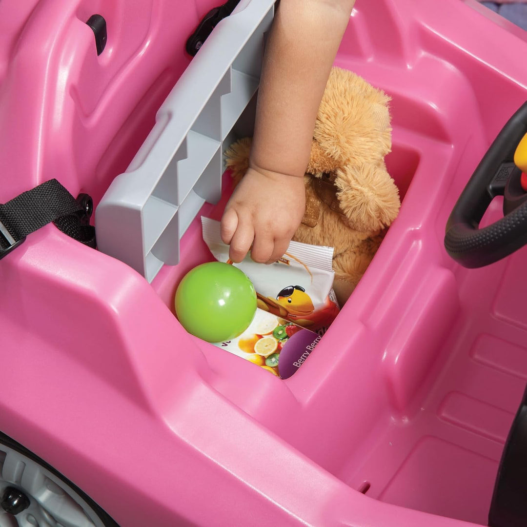 Step2 Whisper Ride Kinderauto/Rutscher in Rosa | Spielzeug Auto mit Schiebestange | Kinderfahrzeug/R