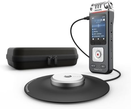 Philips DVT8115 VoiceTracer, Diktiergerät Aufnahmegerät, HiFi Meeting Mikrofon, hervorragende Meetin
