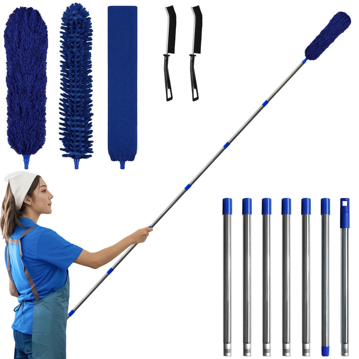 marysgift Staubwedel Teleskop Staubwedel Lang Ausziehbar mit Teleskopstange bis 310 cm Staubwischer
