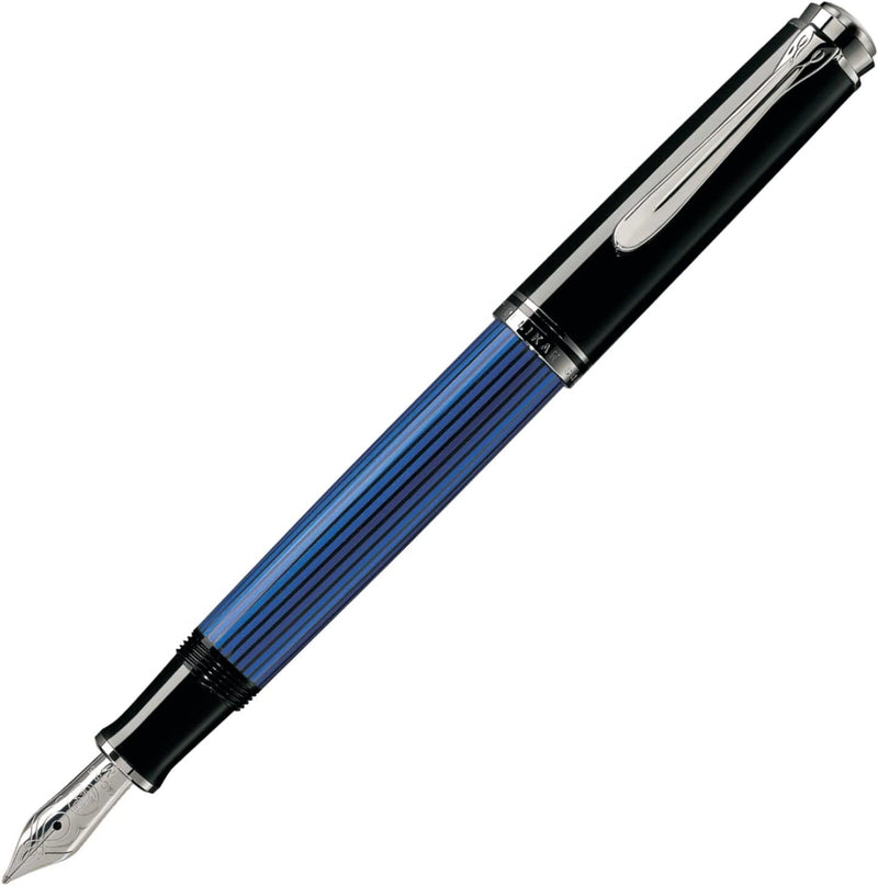 Pelikan Premium M405 Füllfederhalter, Feder B Farbe Plume schwarz/blau schwarz / blau, schwarz / bla