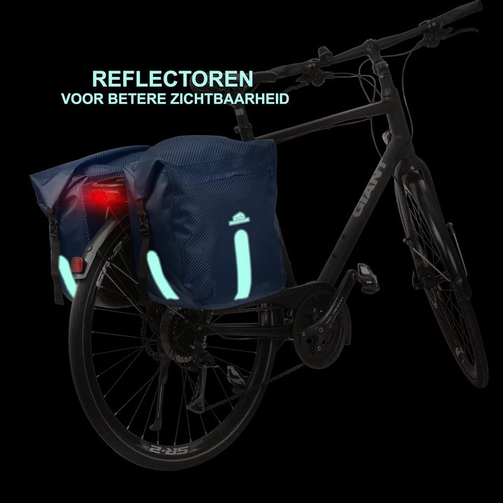 Dutch Mountains Pannier - Fahrrad Gepacktrager - 100% wasserdicht (Blau, 24 ltr) Blau 24 ltr, Blau 2