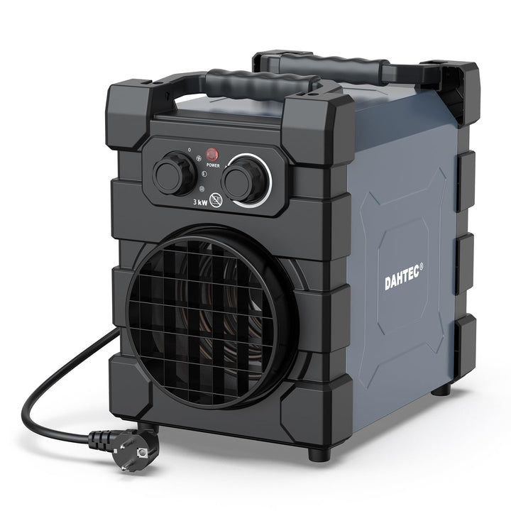 Professioneller Heizlüfter mit Schwerem Stahlgehäuse 3000 Watt Bauheizer Elektroheizer Bautrockner f