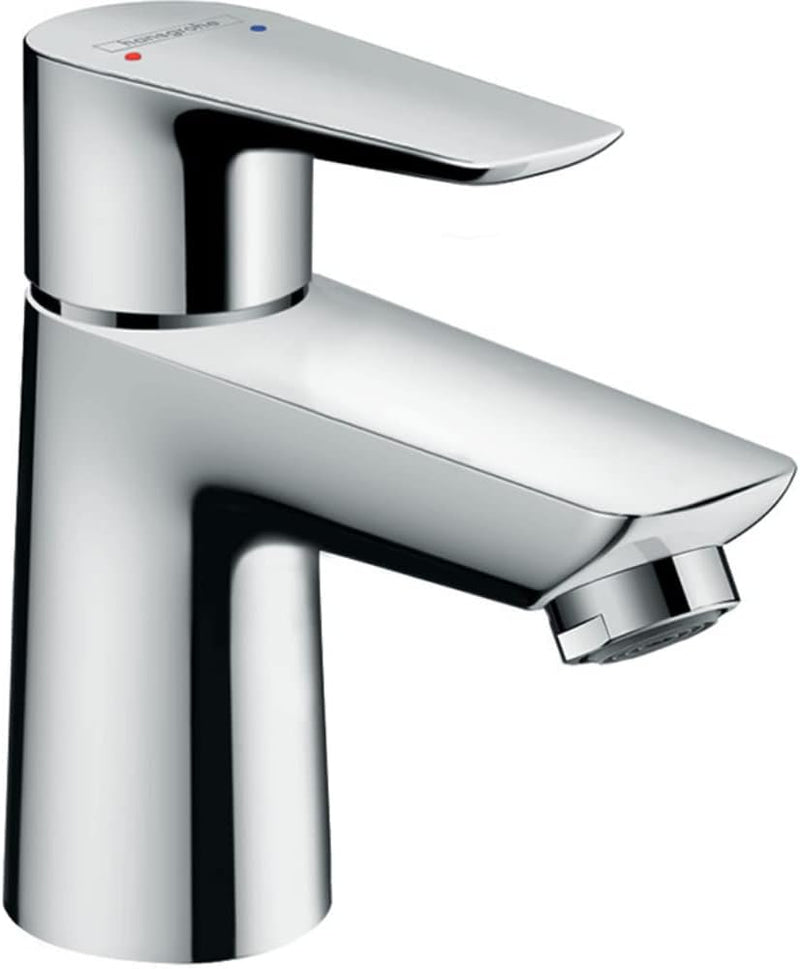 hansgrohe Waschtischarmatur Talis E, Wasserhahn Bad mit Auslauf Höhe 80 mm, mit Zugstange, Badarmatu