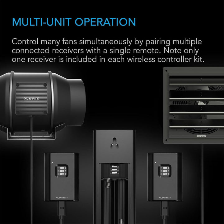 AC Infinity Controller 63 – Kabelloser Lüftercontroller mit 10 Drehzahlstufen für CLOUDLINE, AIRLIFT