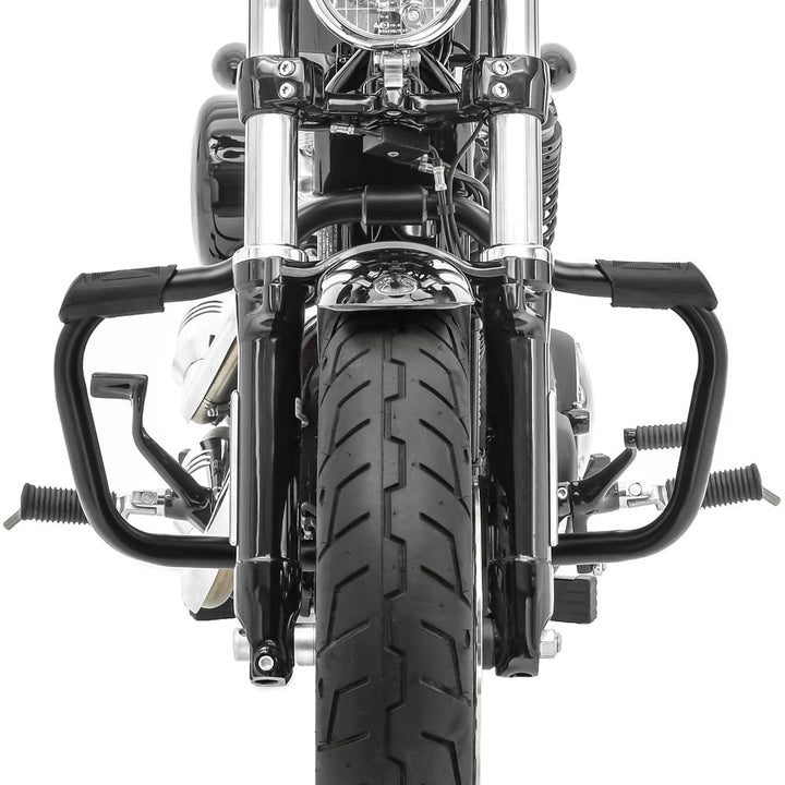 Sturzbügel Kompatibel mit Harley Davidson Sportster 883 Iron (XL 883 N) 09-20 Craftride Mustache sch
