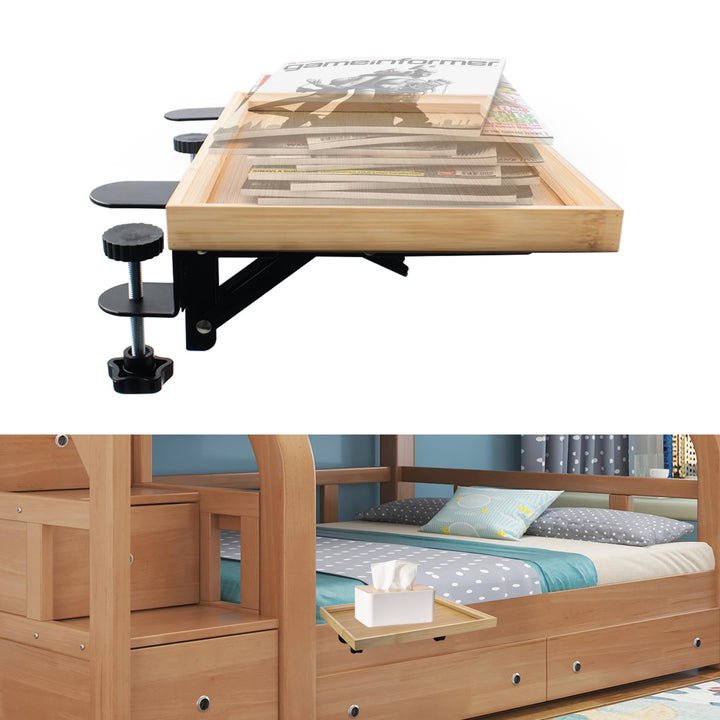 Nachttischregal Bett Hängeregale Hochbett Nachttisch schwebendes Bettablage Tablett mit Klappbar Hal