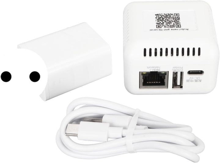 Kabelloser Druckserver, 100–240 V, 5 V, Kompakt, Mehrere Schnittstellen, Plug-and-Play-USB-Druckserv