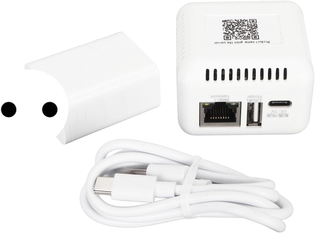 ciciglow USB 2.0-Netzwerk-Druckserver, LAN-Druckfreigabeserver für USB-Drucker, Computer-Druckserver